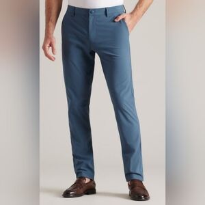 RHONE MEN'S COMMUTER TECH 5 POCKET PANTS TWILL CHINO 32 BLUE
